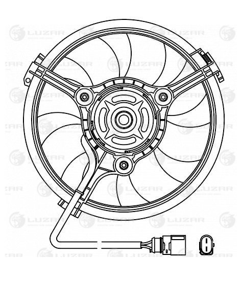 Э/вентилятор кондиц. - Luzar LFAC 1802