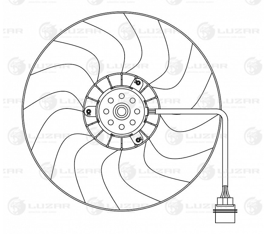 Э/вентилятор охл. - Luzar LFc 1805