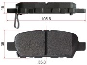Колодки тормозные зад nissan J10 06-13 x-trail T## 00- tiida C11 05-12 - HOSU HSBR0009