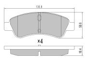 Колодки тормозные перед peugeot partner 06- - HOSU HSBR0085
