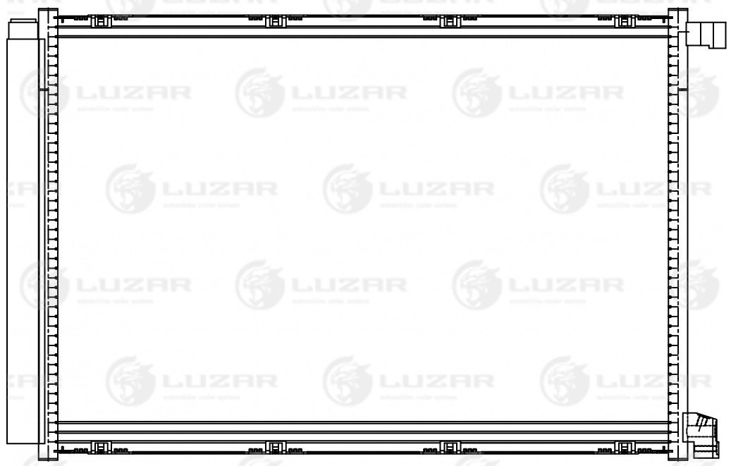 Радиатор кондиционера - Luzar LRAC 1513