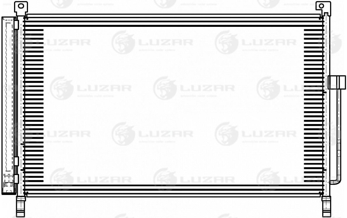 Радиатор кондиционера - Luzar LRAC 1412
