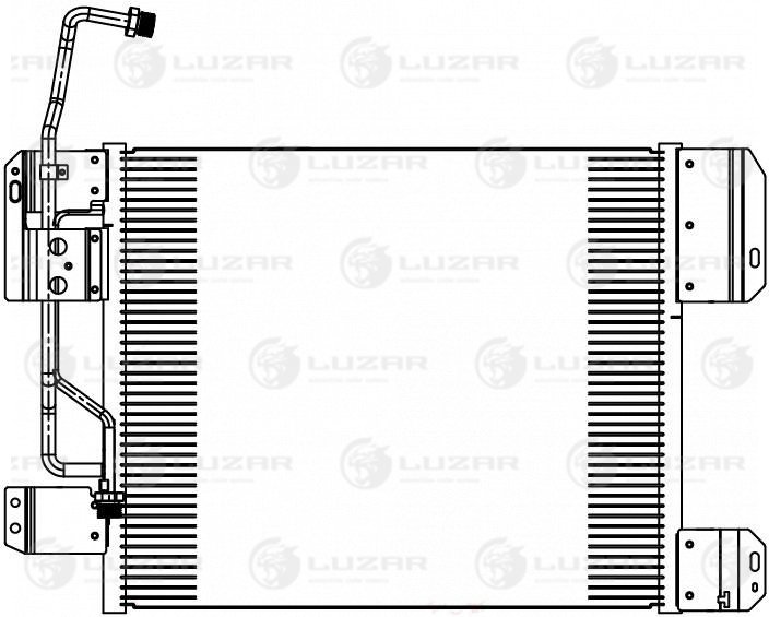 Радиатор кондиц. для а/м камаз 5490 (13-)/Mercedes-Benz Axor (01-)/(04-) - Luzar LRAC 15703