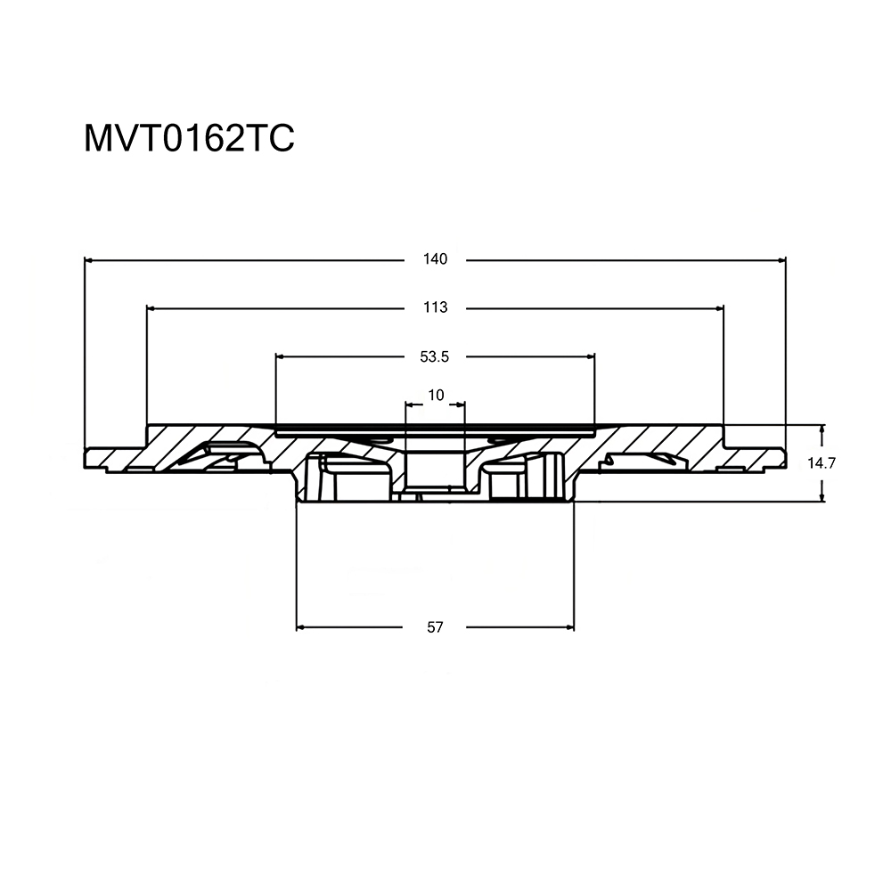Задняя пластина турбокомпрессора - Krauf MVT0162TC