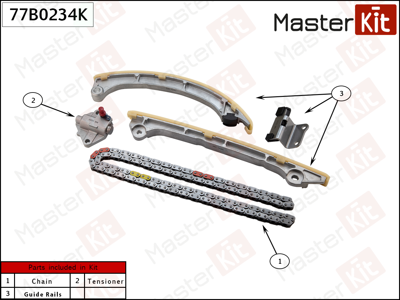 Комплект цепи ГРМ - Master KiT 77B0234K