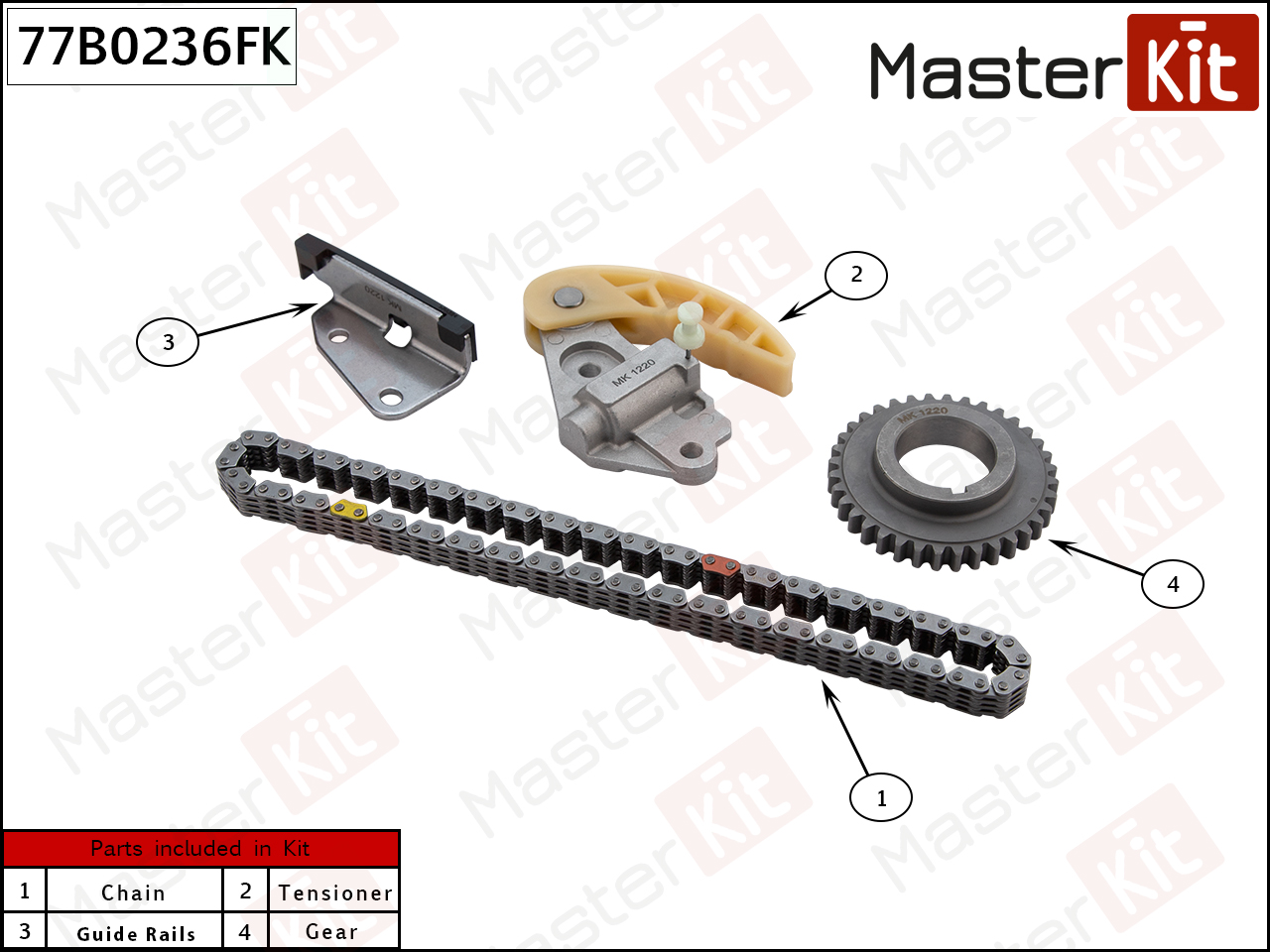 Комплект цепи масляного насоса - Master KiT 77B0236FK