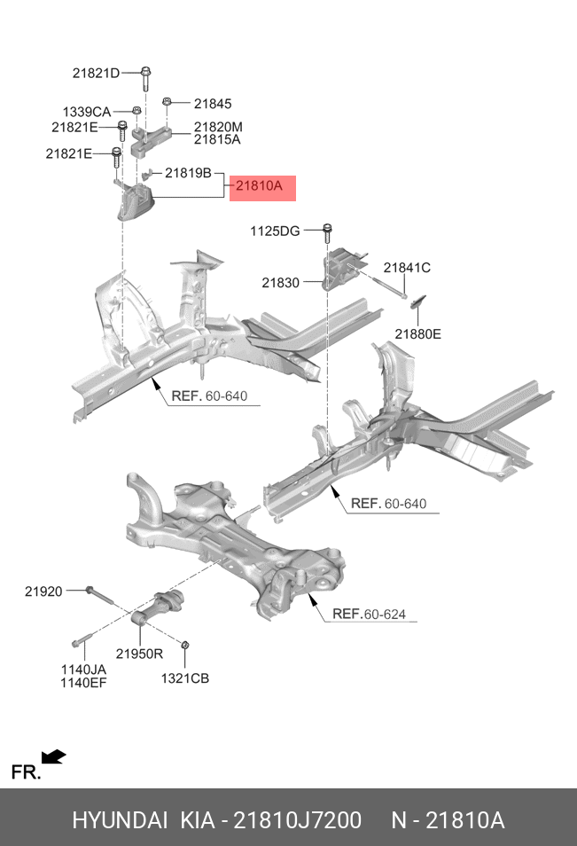 Опорный узел двигателя - Hyundai/Kia 21810J7200