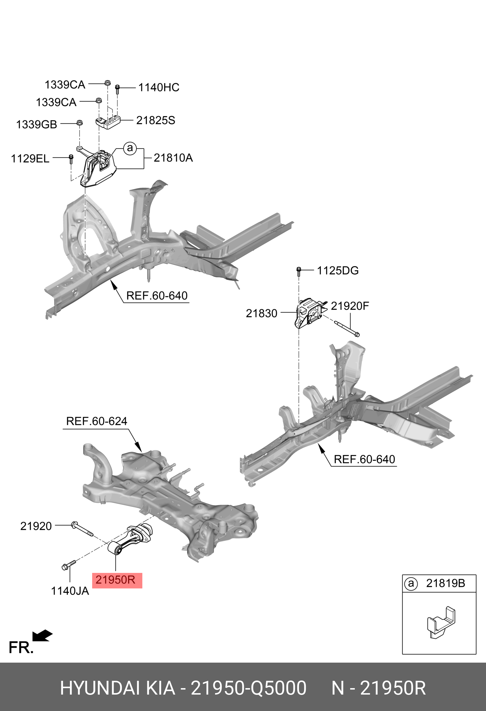 Опорный узел двигателя - Hyundai/Kia 21950Q5000