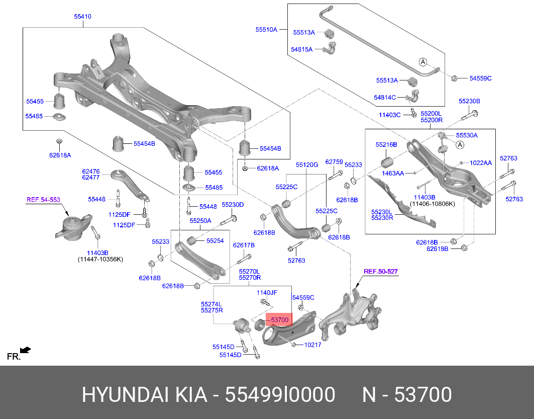 Сайлентблок рычага подвески - Hyundai/Kia 55499L0000
