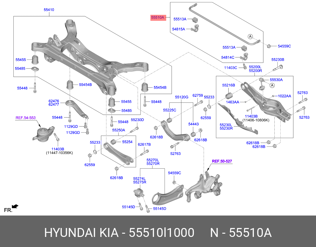 Стабилизатор - Hyundai/Kia 55510L1000