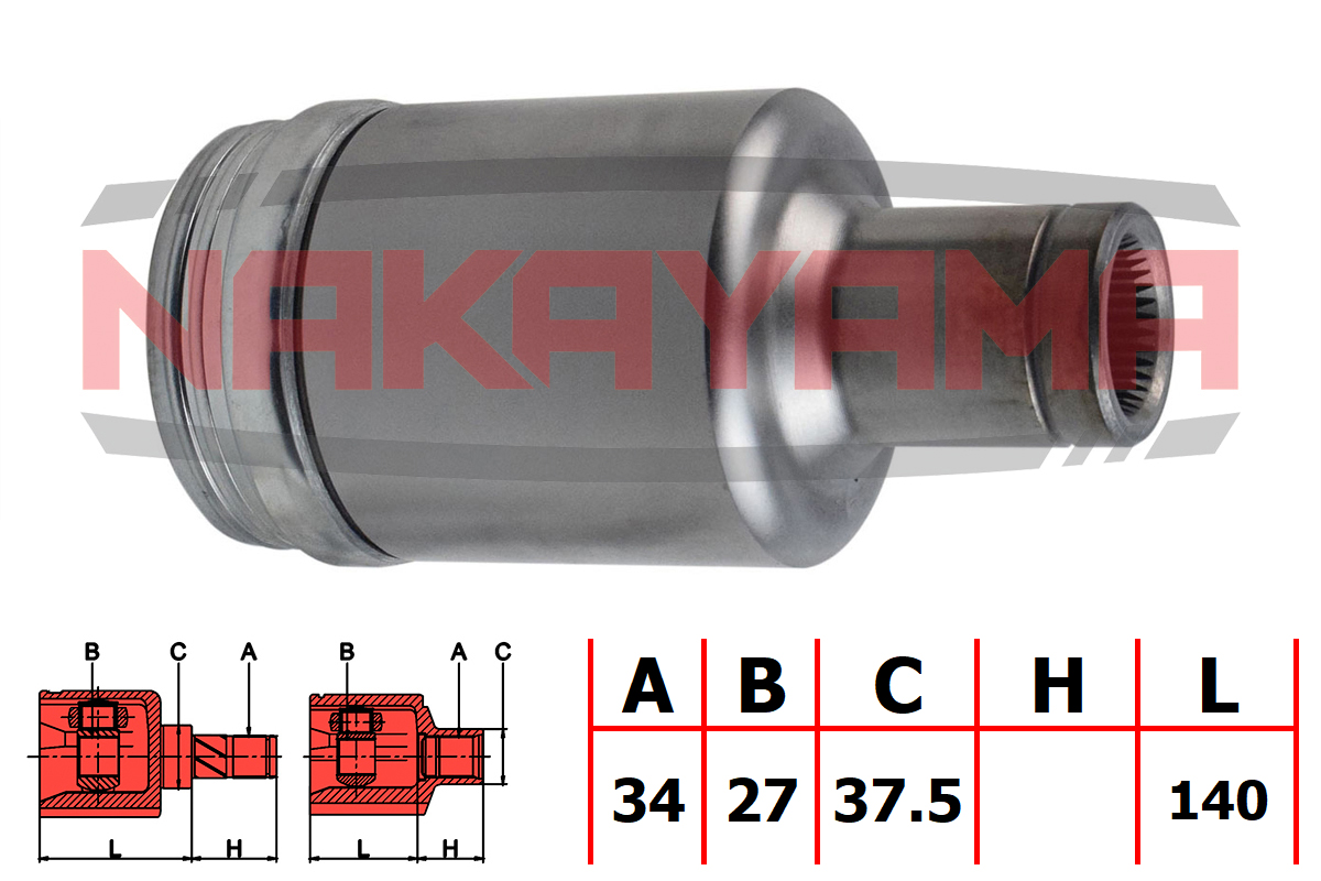 Шрус внутр. к-кт MB c-class 203 4 matic 00-05 (34x27x140x37.5) Nakayama NJ7843NY