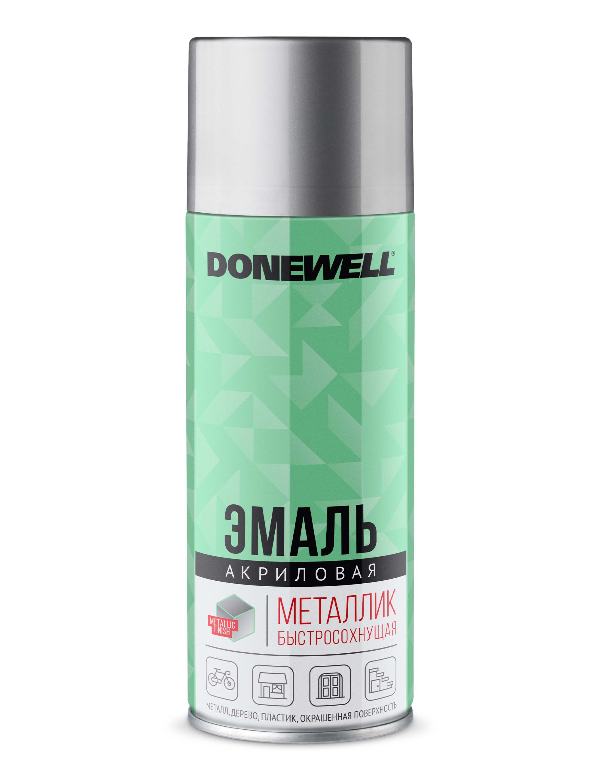 Эмаль универсальная металлик Хром зеркальный 520 мл - DONEWELL DW-1033
