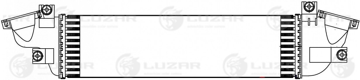 Радиатор интеркулера) для а/м Mitsubishi l200 (15-)/Pajero Sport (15-) 2.4d - Luzar LRIC 1149