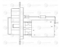 Резистор э/вент. отоп. для а/м Chrysler Voyager IV (01-)/Dodge Caravan IV (01-) (manual a/c) - Luzar LFR 0348