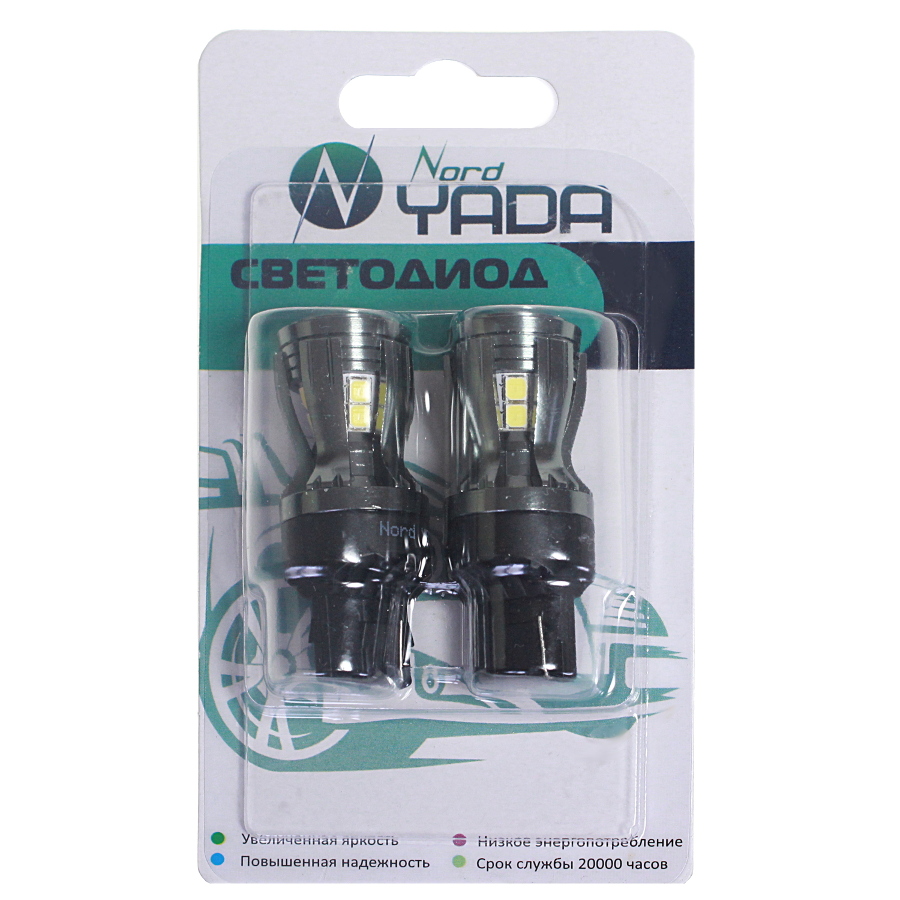 Светодиодная лампа T20 w21/5 W3x16q 14х2835SMD чип osram с обманкой (стоп.ук.пов) - Nord Yada 908342