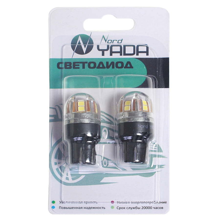Светодиодная лампа T20 w21/5 W3x16q 15х2835SMD чип osram с обманкой (стоп.ук.пов) - Nord Yada 908346