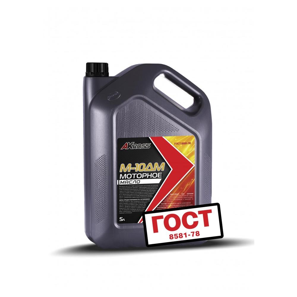 Масло моторное минеральное м-10дм гост 8581-78 5л - Akross AKS0051MOM