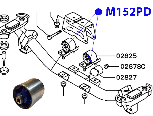 Опора двигателя задняя - ФОРТУНА M152PD