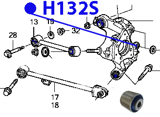 Сайлентблок задней тяги - ФОРТУНА H132S