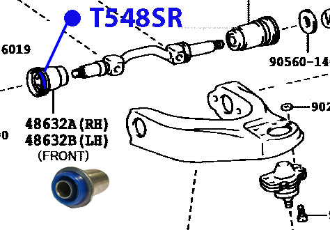 Сайлентблок задний верхнего переднего рычага - ФОРТУНА T548SR