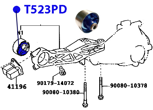 Сайлентблок опоры дифференциала - ФОРТУНА T523PD