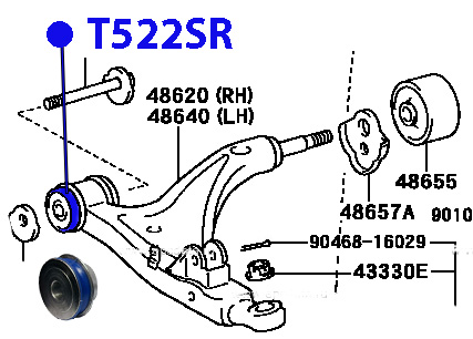 Сайлентблок переднего рычага - ФОРТУНА T522SR