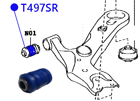 Сайлентблок передний переднего рычага - ФОРТУНА T497SR