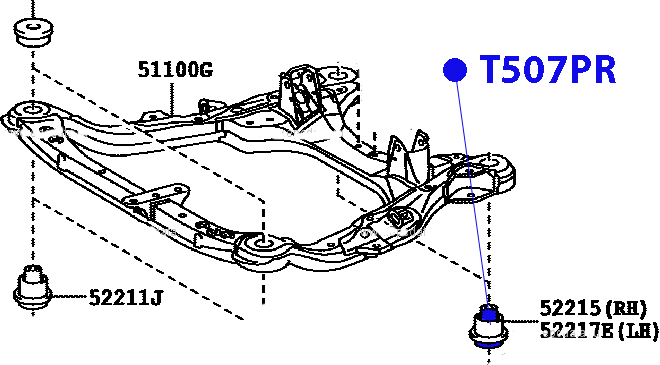 Сайлентблок подрамника - ФОРТУНА T507PR