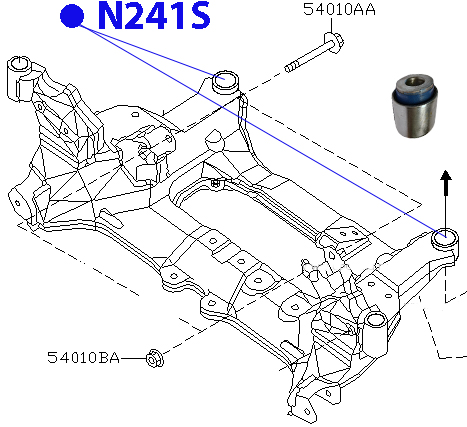 Сайлентблок подрамника задний - ФОРТУНА N241S