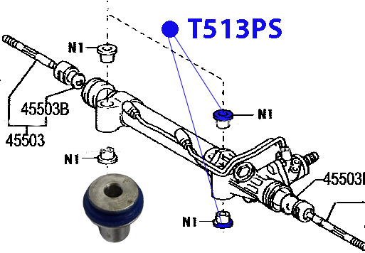 Сайлентблок рулевой рейки - ФОРТУНА T513PS