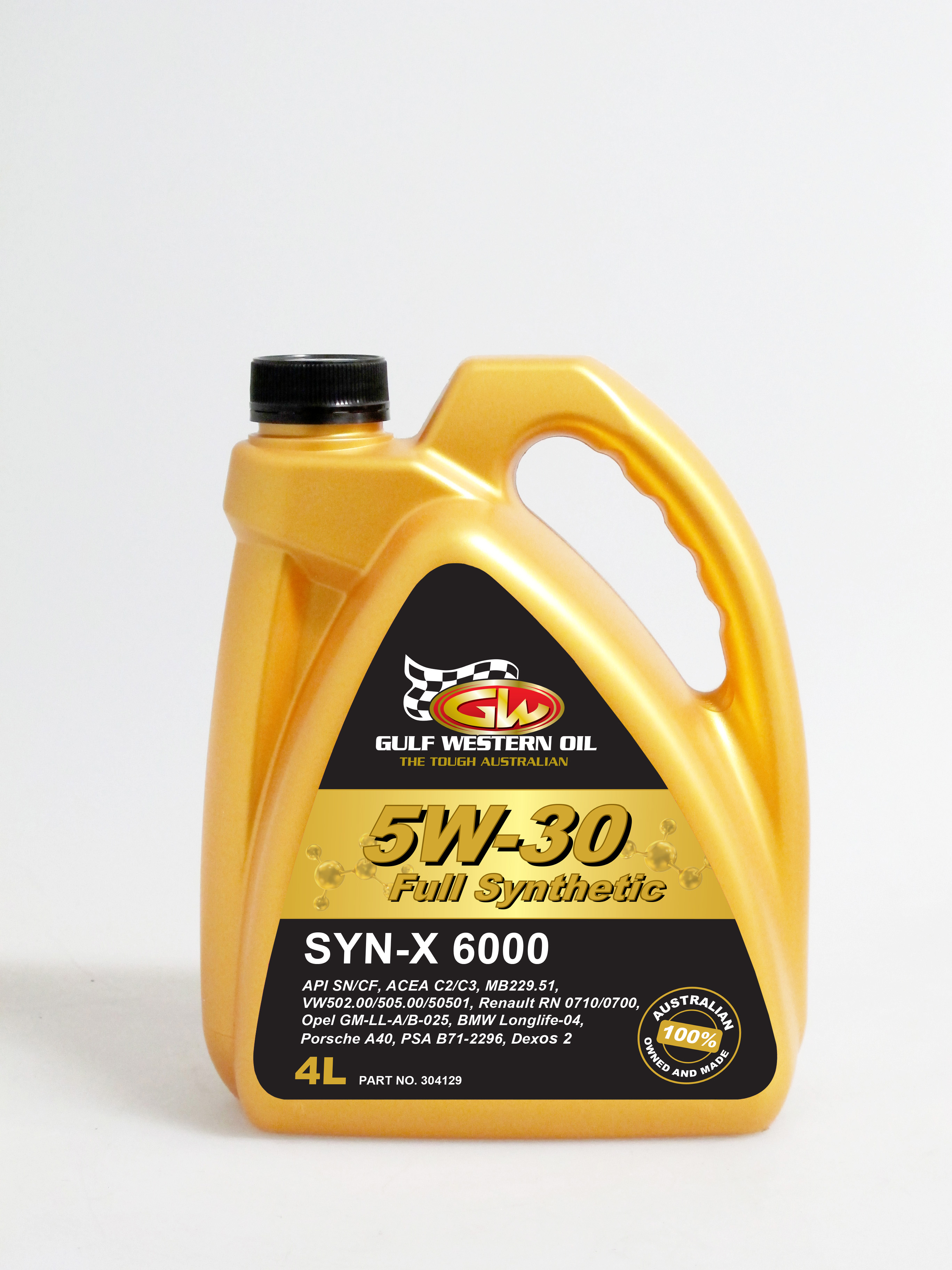 Масло моторное синтетическое  syn-x 6000  full SYN sn/gf-5 GM dexos 5w-30 4л - Gulf Western Oil 304129
