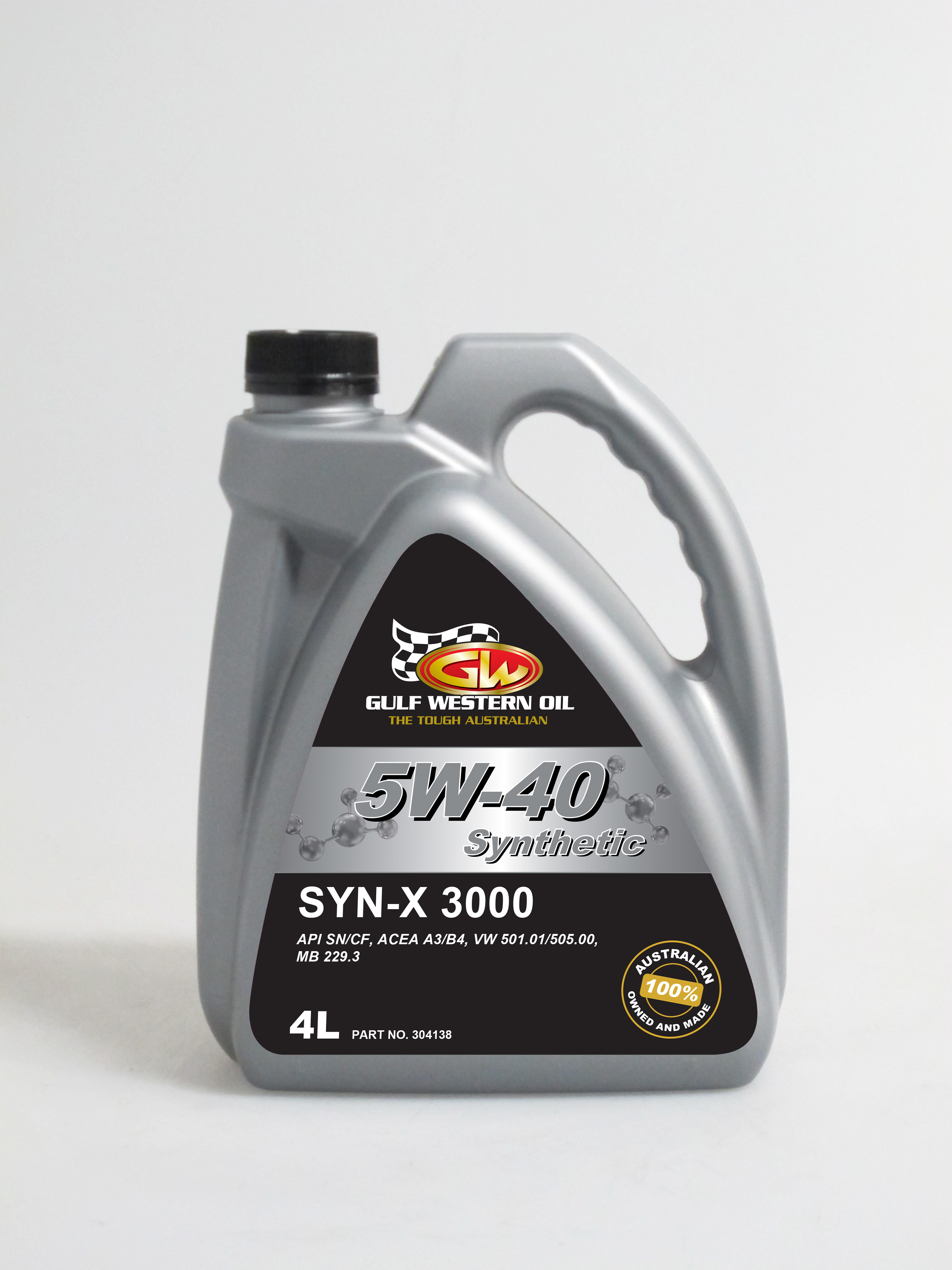 Масло моторное синтетическое syn-x 3000 synthetic sn/cf 5w-40 4л - Gulf Western Oil 304138