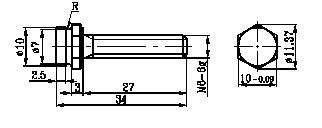 Болт ограничителя педали сцепления (5.8)  кл 10 (6x28x1) - БелЗАН 210101602100008