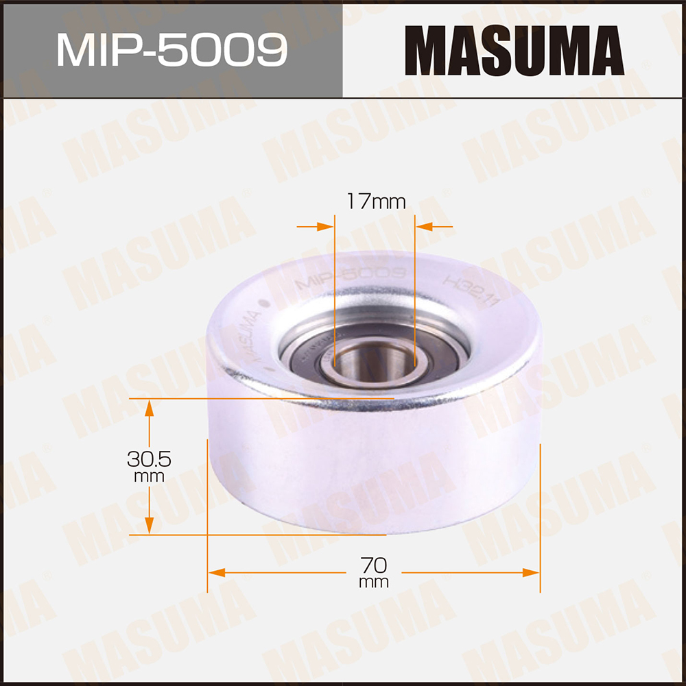 Ролик натяжителя ремня привода навесного оборудования, l15b - Masuma MIP5009