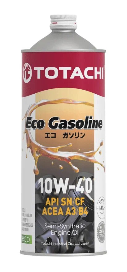 10w-40 Eco Gasoline sn/cf 1л (полусинт. мотор. масло) - Totachi 10901