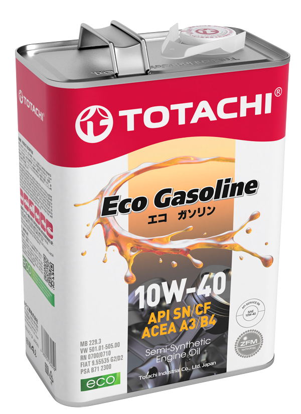10w-40 Eco Gasoline sn/cf 4л (полусинт. мотор. масло) - Totachi 10904