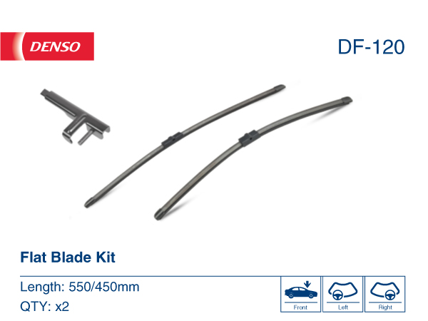 Комплект щеток стеклоочистителя 550мм/450мм - Denso DF-120