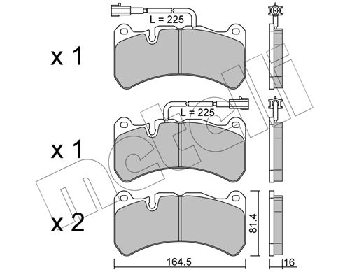 К-т дисков. тормоз. колодок - Metelli 22-1201-2