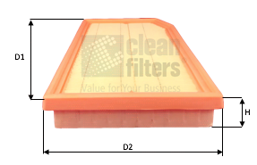 Фильтр воздушный - Clean Filters MA3494