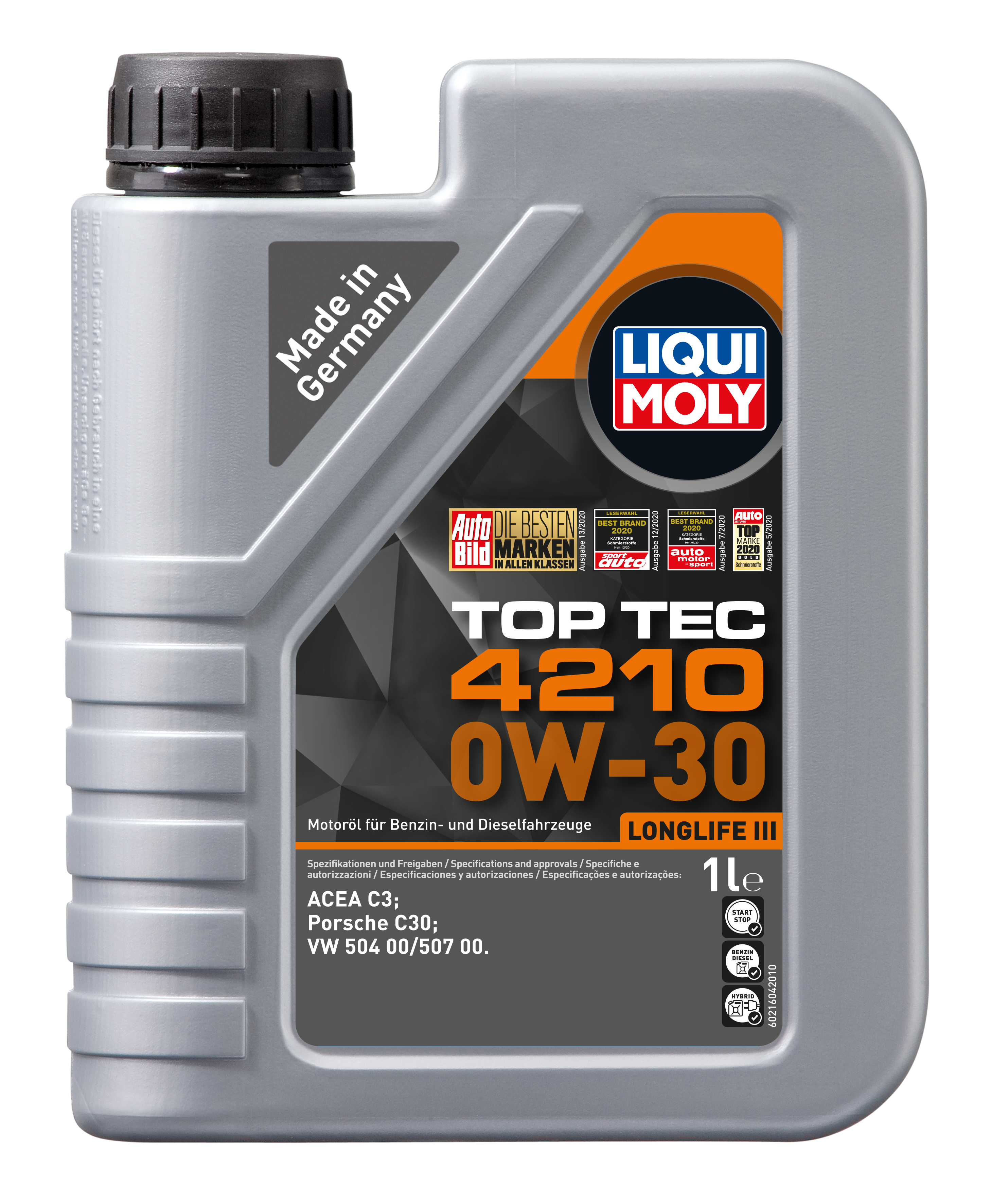 0w-30 Top Tec 4210, 1л (HC-синт.мотор.масло) - Liqui Moly 21604