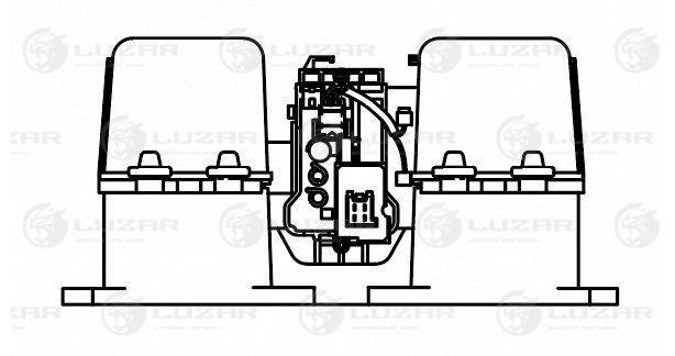 Э/вентилятор отоп. для а/м MAN TGA (02-)/tgs (07-)/tgx (07-) (в корпусе с резистором) - Luzar LFh 1201