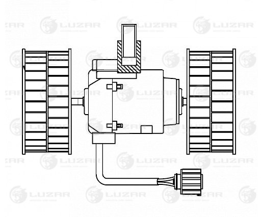 Э/вентилятор отоп. для а/м Scania 4-series (95-) - Luzar LFh 2704