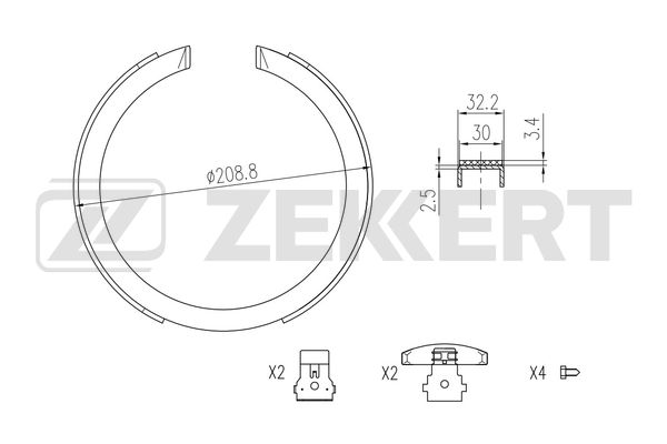Колодки торм бараб задн стоян торм chevrolet tahoe gmt900 07- cadillac escalade iii 06- Zekkert BK-4353 Кадиллак Шевроле 3855₽