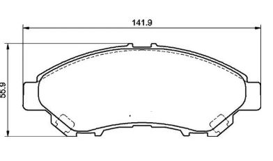 Колодки тормозные дисковые перед Nisshinbo NP1182