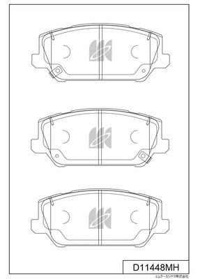 Колодки тормозные дисковые | перед | - Kashiyama D11448MH