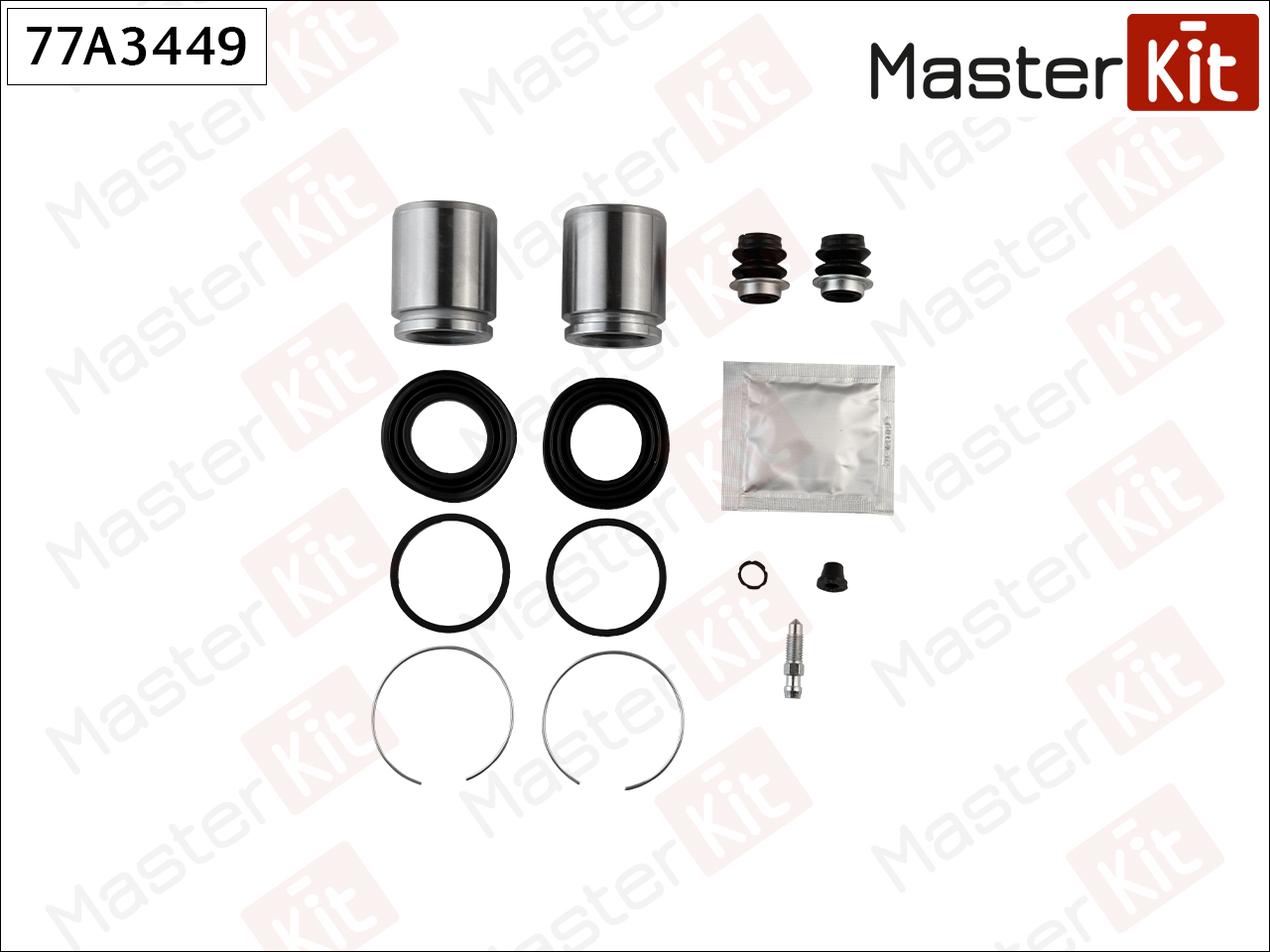 Ремкомплект тормозного суппорта + поршень - Master KiT 77A3449