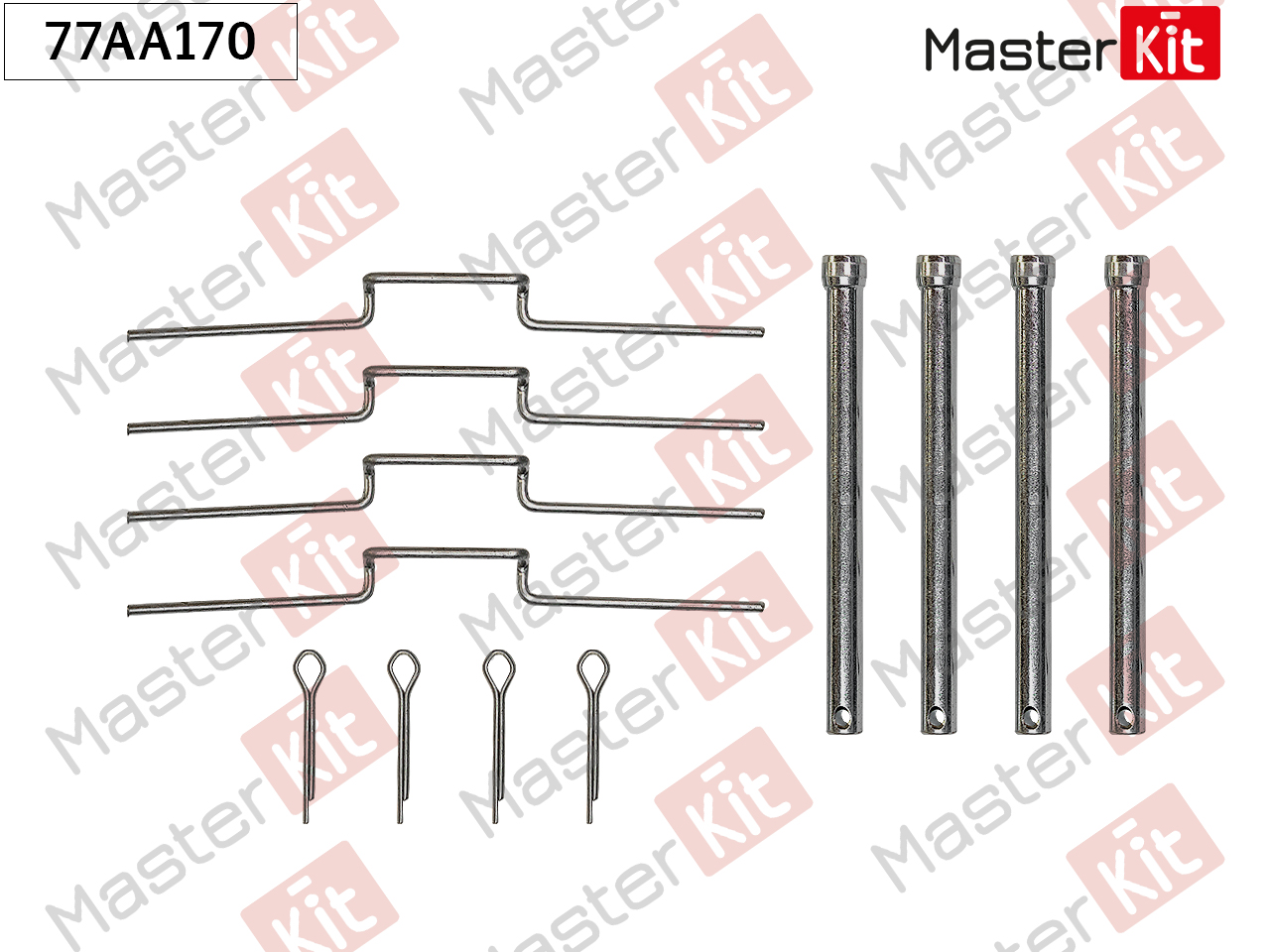 Ремкомплект крепления тормозных колодок - Master KiT 77AA170