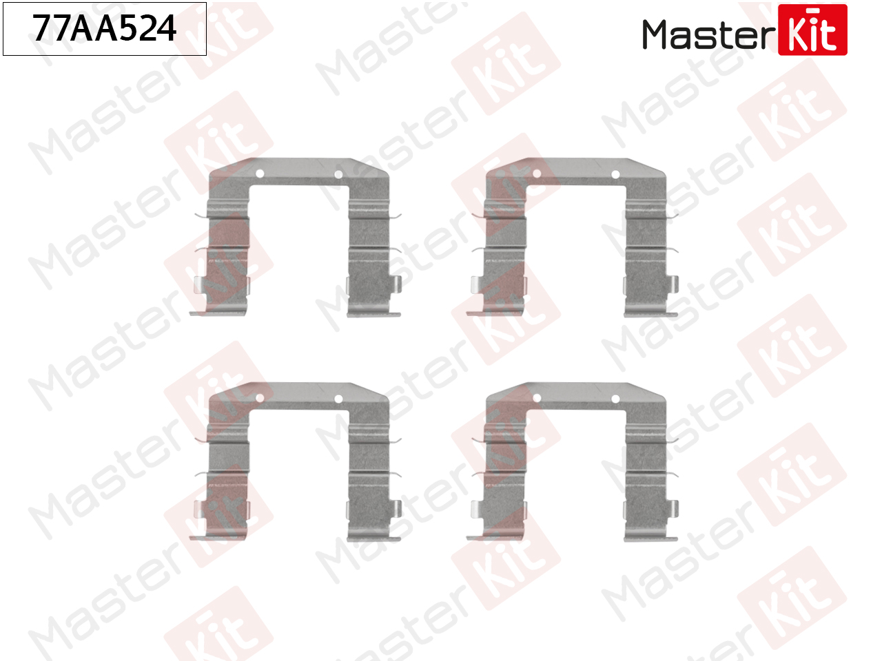 Ремкомплект крепления тормозных колодок - Master KiT 77AA524