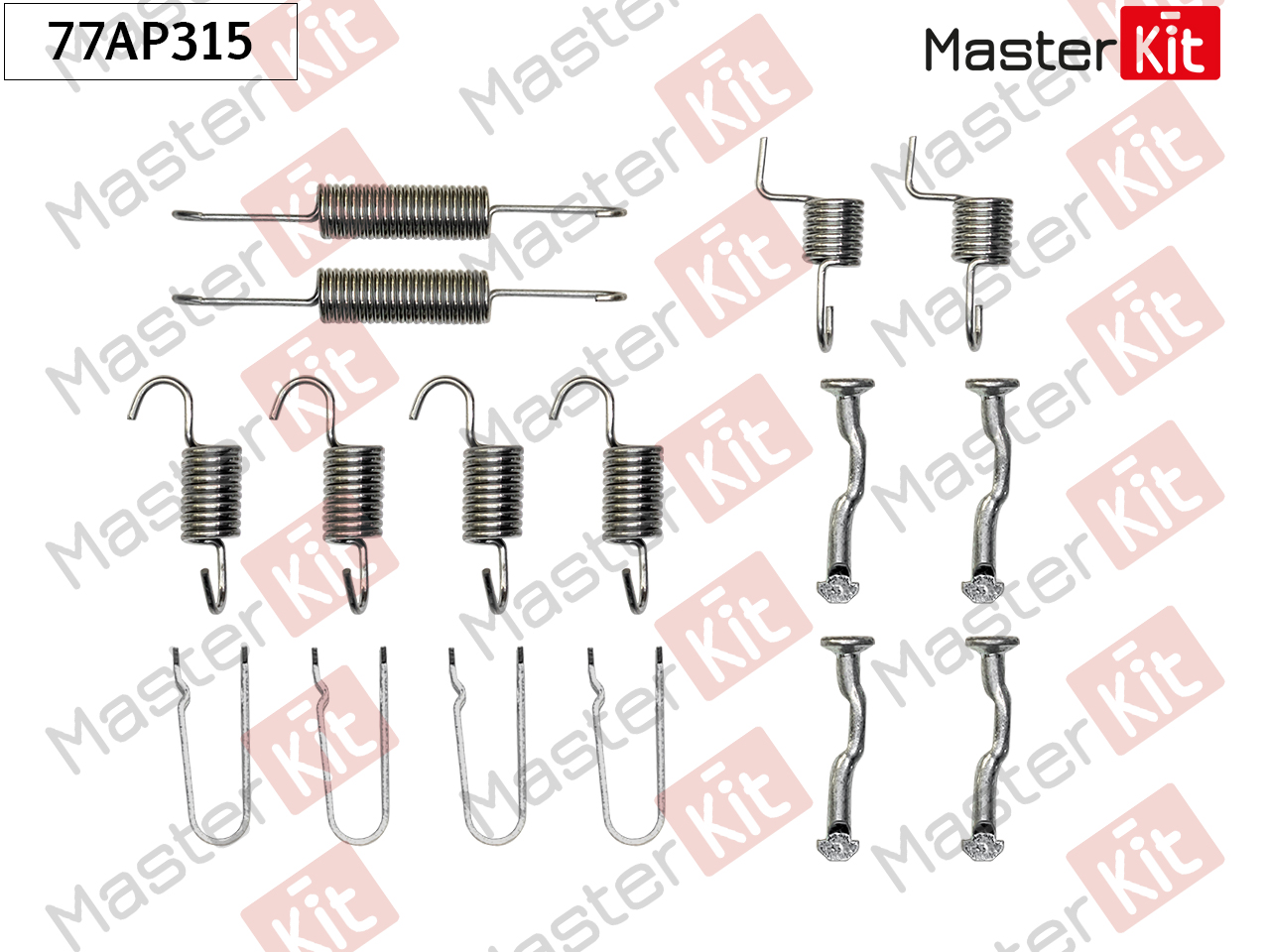 Ремкомплект крепления тормозных колодок - Master KiT 77AP315
