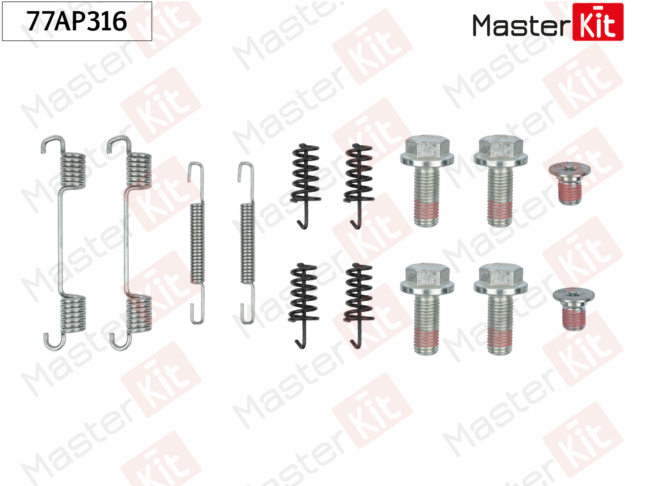 Ремкомплект крепления тормозных колодок - Master KiT 77AP316
